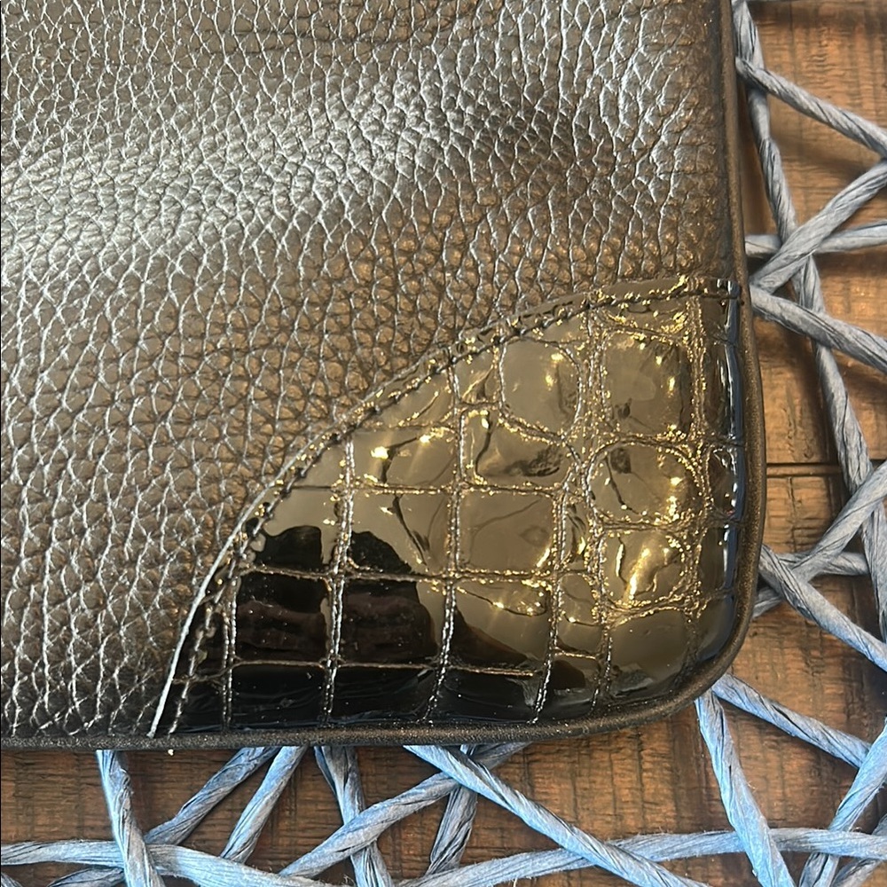 Brighton Black Crocodile-Patterned Crossbody Bag - image 4